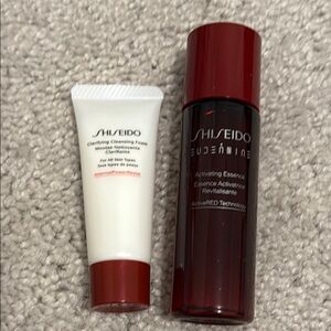 Shiseido face wash and activating essence